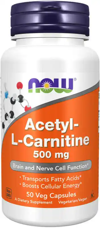 Now Foods Acetyl L-Carnitine 500mg 50kaps ALC