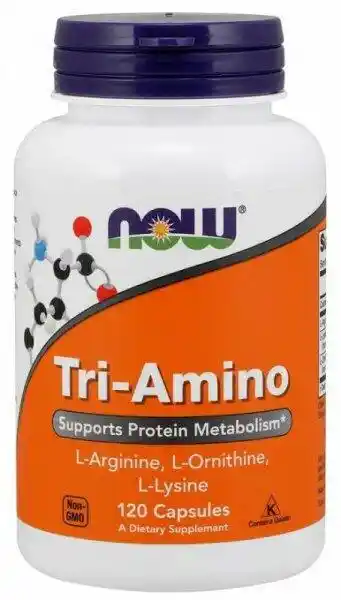 Now Foods Tri-Amino - L-Arginina L-Ornityna L-Lizyna 120 kaps