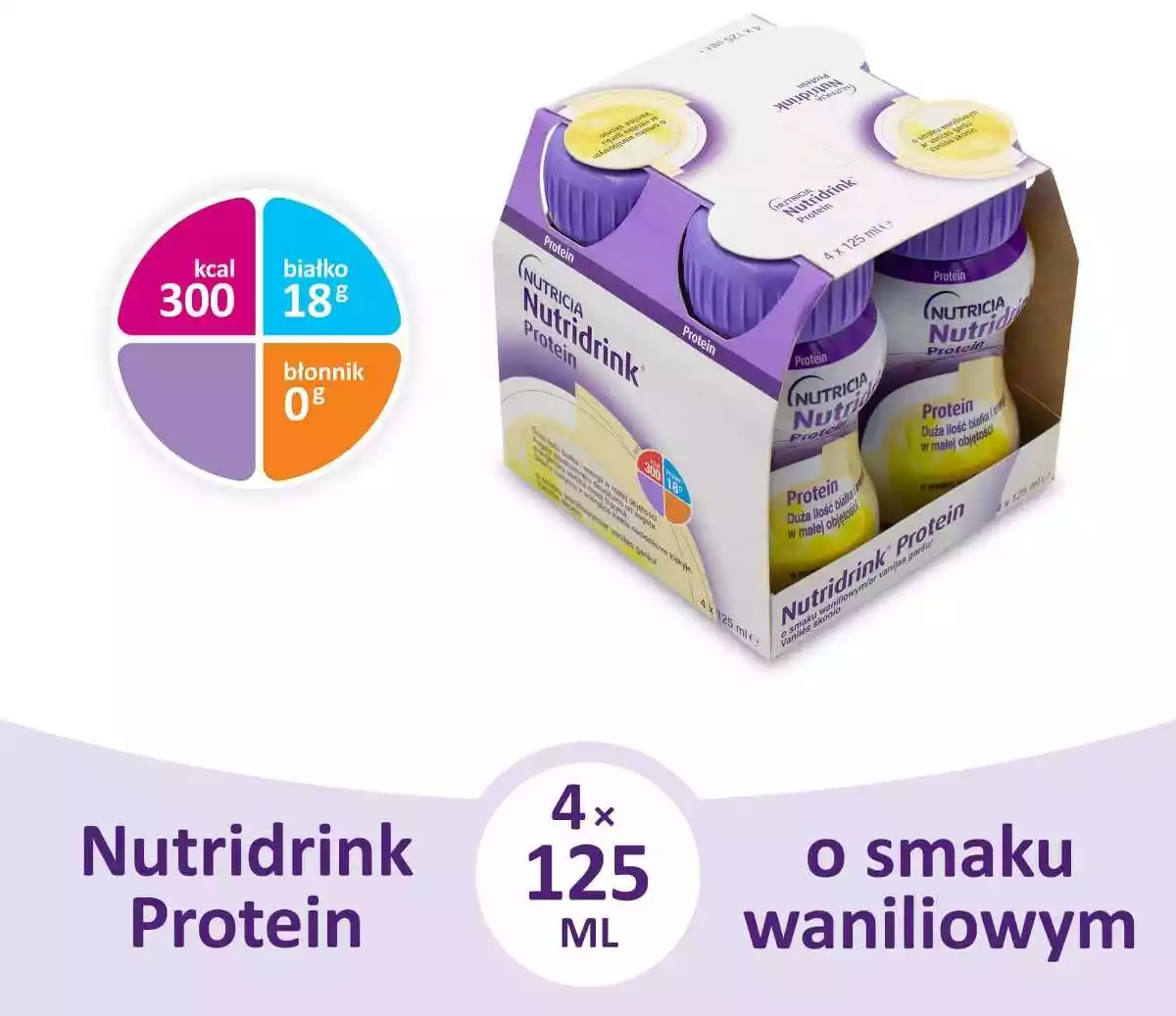 Nutridrink Protein smak waniliowy 4x125ml