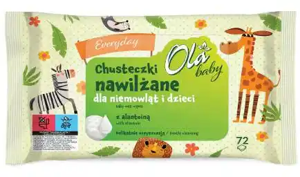 OLA BABY Chusteczki nawilżane dla dzieci Everyday 72szt