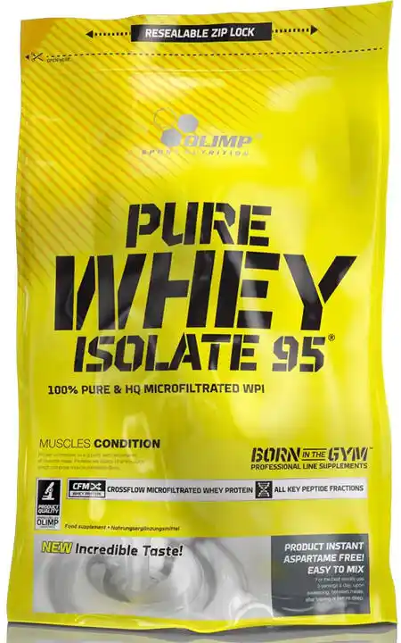 Olimp Pure Whey Isolate 95 - 600g - Izolat Białka Serwatki - Vanilla Ice Cream - Odżywki białkowe