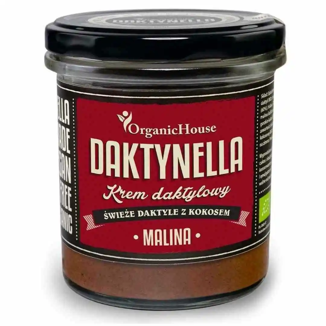 Organic House Krem Kokosowo Daktylowy Malina Bezglutenowy Bio 280g (Daktynella)