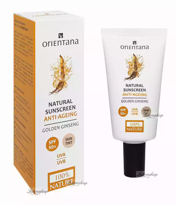 Orientana Natural Sunscreen SPF50 UVA UVB-Skin Tint Naturalny krem do twarzy 50ml