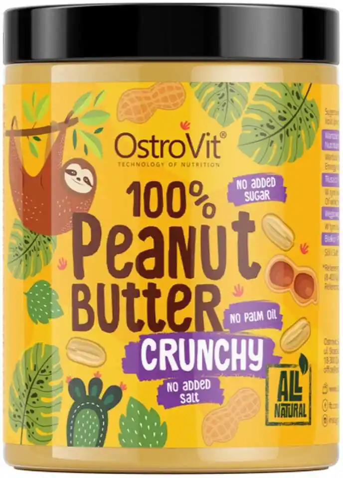 OstroVit 100 procent Peanut Butter 1000g Crunchy Masło Orzechowe