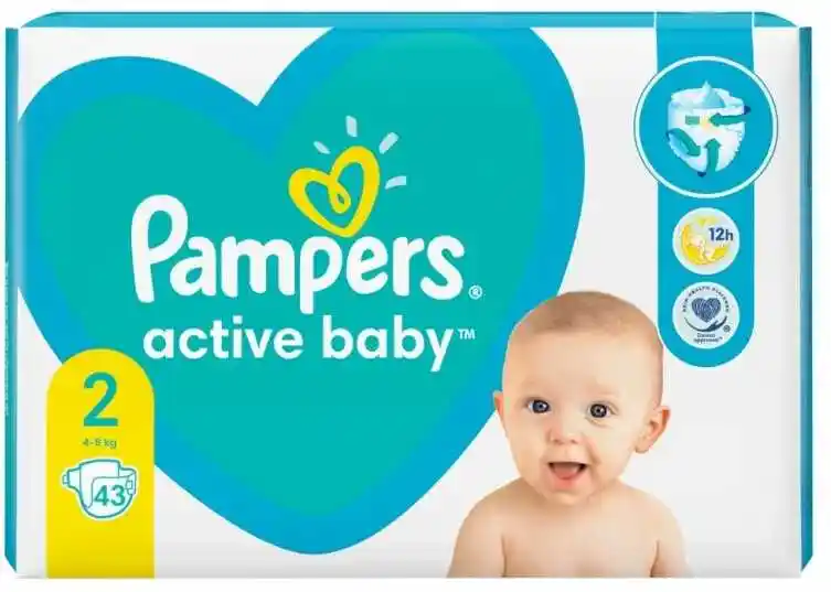 Pampers Active Baby 2 pieluchy 4-8kg 43szt