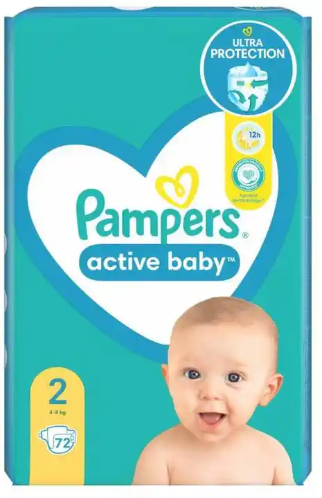 Pampers Active Baby 2 pieluchy 4-8kg 72szt