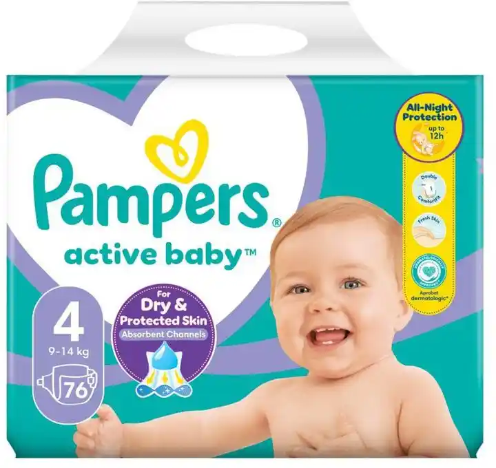 Pampers Active Baby 4 pieluchy 9-14kg 76szt