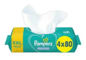 Pampers Fresh Clean Chusteczki nawilżane 4x80szt