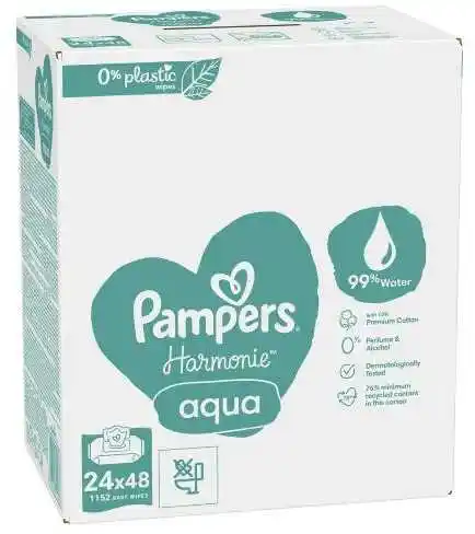 Pampers Harmonie Aqua Chusteczki nawilżane 24x48szt