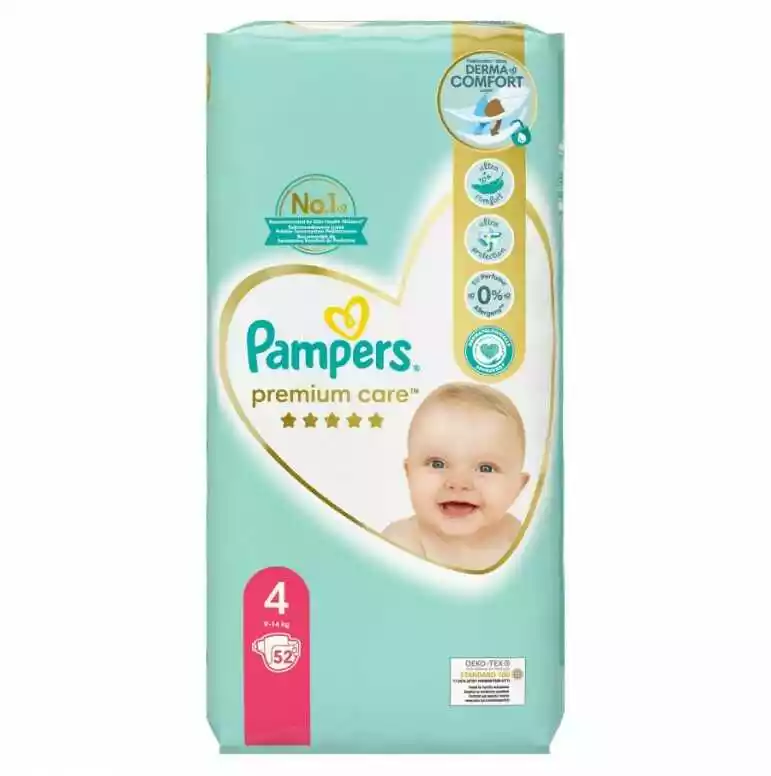 Pampers Premium Care 4 pieluchy (9-14kg) 52szt.