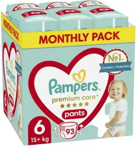 Pampers Premium Care 6 Pants pieluchomajtki (15kg+) 93szt.