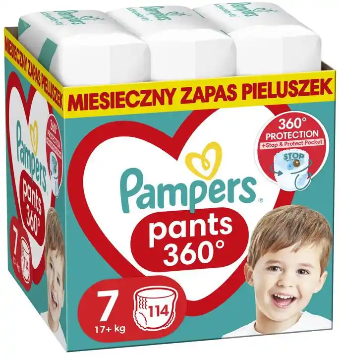 Pampers Premium Care 7 Pants pieluchomajtki 17kg+ 114szt