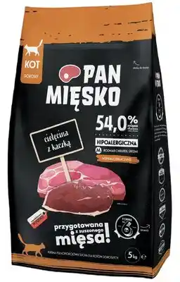 Pan Mięsko Karma dla kota Cielęcina z kaczką 5 kg sucha