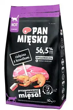 Pan Mięsko Karma dla kota Cielęcina z krewetkami 10 kg sucha