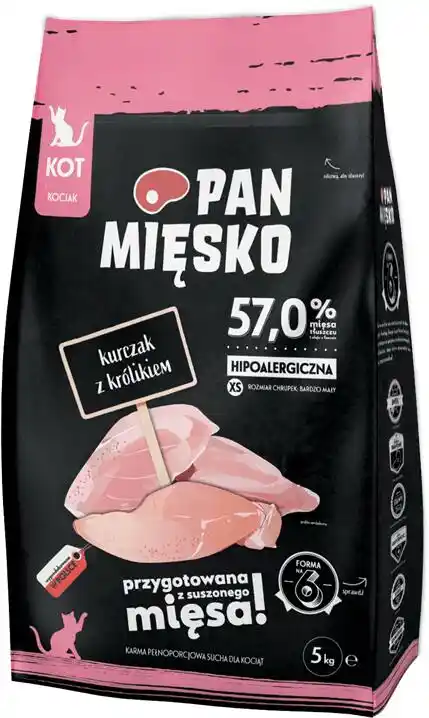 Pan Mięsko Karma dla kota Kurczak z królikiem 5 kg sucha