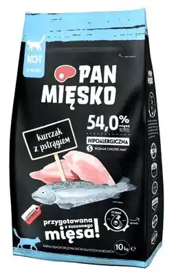 Pan Mięsko Karma dla kota Kurczak z pstrągiem S 10 kg sucha