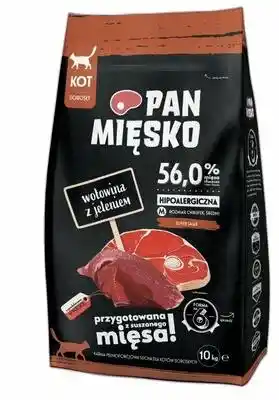 Pan Mięsko Karma dla kota Wołowina z jeleniem 10 kg sucha