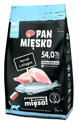 Pan Mięsko - Karma sucha dla kota kurczak z pstrągiem S 5kg