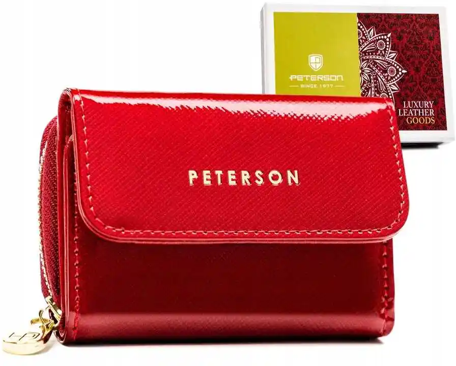 Peterson Portfel skórzany PTN 423229-SAF czerwony