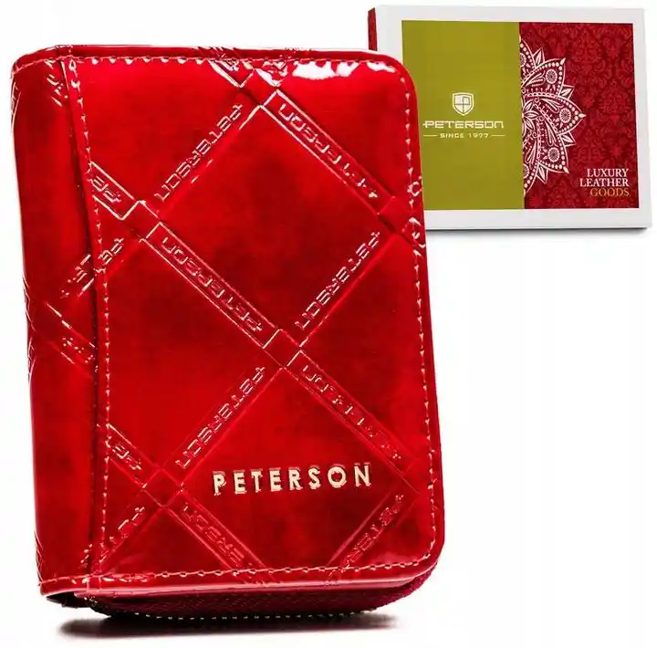 Peterson Portfel skórzany PTN 5157-PLT czerwony