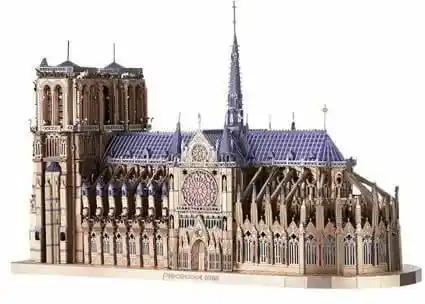 Piececool Puzzle Metalowe 3D - Katedra Notre Dame