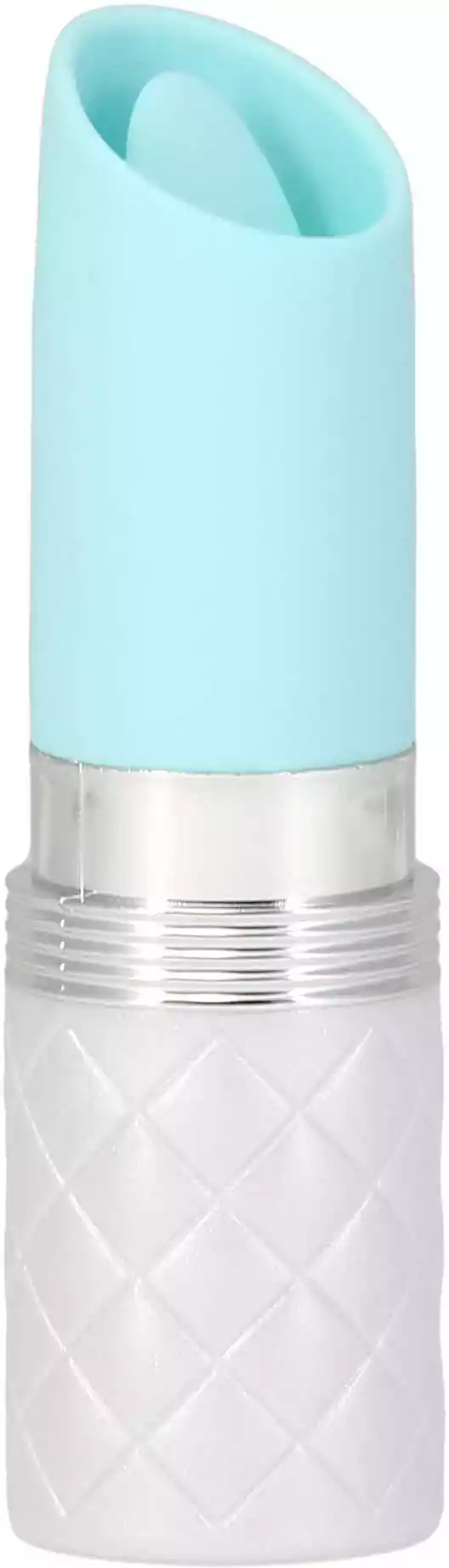 Pillow Talk Lusty Luxurious Flickering Massager Teal - Miniwibrator symulujący seks oralny, Niebieski