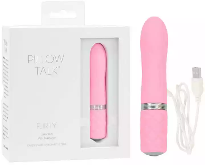 Pillow Talk Mini Wibrator Flirty z Kryształem Swarovkiego Różowy