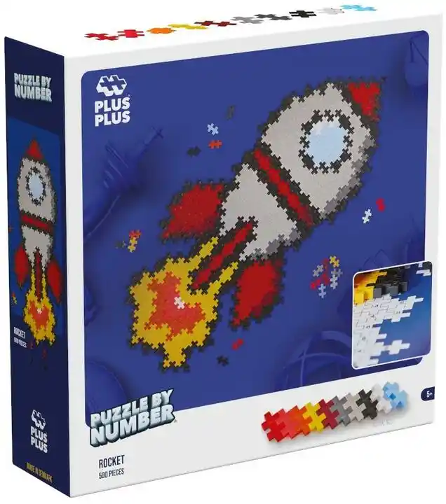 Plus-Plus Klocki Plus-Plus Puzzle By Numbers Rakieta 500el