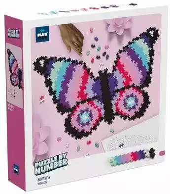 PLUS-PLUS Klocki Puzzle by number Motyl 014-3915