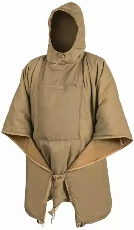 Poncho pałatka peleryna Helikon SWAGMAN ROLL - Climashield Apex 67g - coyote PO-SMR-NL-11