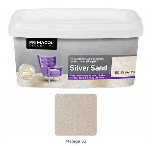 Primacol Farba dekoracyjna Silver Sand 1 l Malaga S3