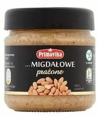 Primavika Masło migdałowe prażone bezglutenowe 185g