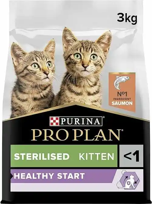 Pro Plan PURINA Sterilised Kitten Healthy Start łosoś - 3 kg karma sucha