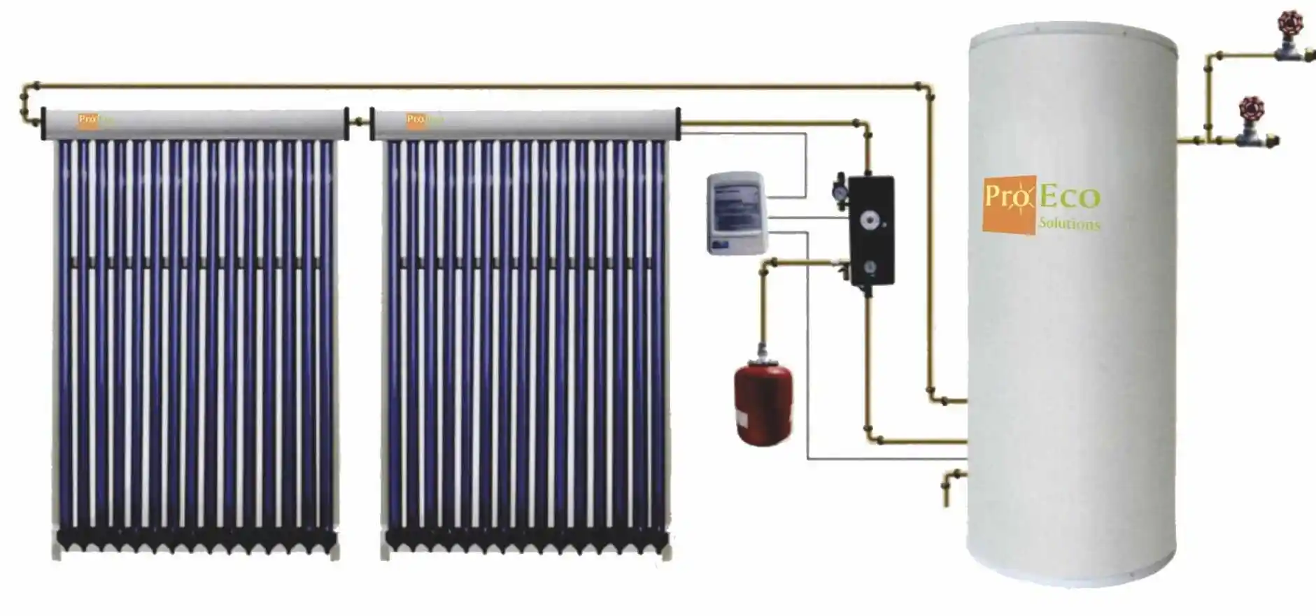 Proeco Zestaw CY-300 : zasobnik na c.w.u. 300 l.+próżniowy kolektor słoneczny+ stacja solarna 12 l. ze sterownikiem SR868C8/SR81