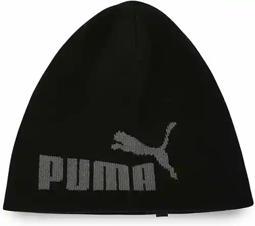 Puma czapka kolor czarny z cienkiej dzianiny 25636