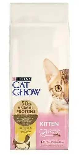 Purina Cat Chow Kitten Rich in Chicken 15 kg - sucha karma dla kociąt z kurczakiem