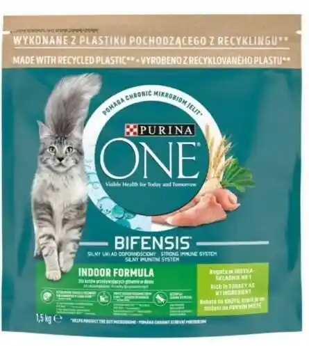 Purina Nestle PURINA One Bifensis Indoor Formula - sucha karma dla kota - 1,5 kg