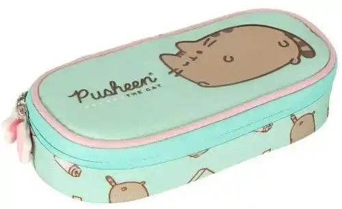 Pusheen Piórnik szkolny jednokomorowy miętowy