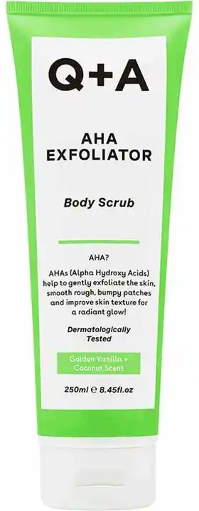 Q+A Exfoliator AHA - Wygładzający peeling do ciała z kwasami 250ml