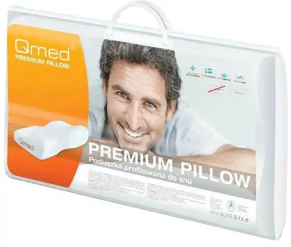 Qmed Poduszka 2x profilowana z pamięcią kształtu Premium Pillow MDQ001108