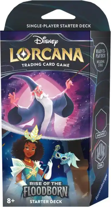 Ravensburger Disney Lorcana Rise of the Floodborn: Amethyst & Steel Starter Deck