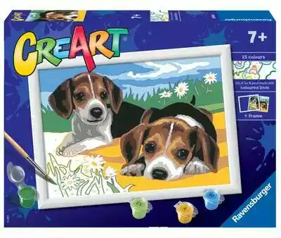 RAVENSBURGER Malowanie po numerach CreArt Szczeniaczki Jack Russell 28939