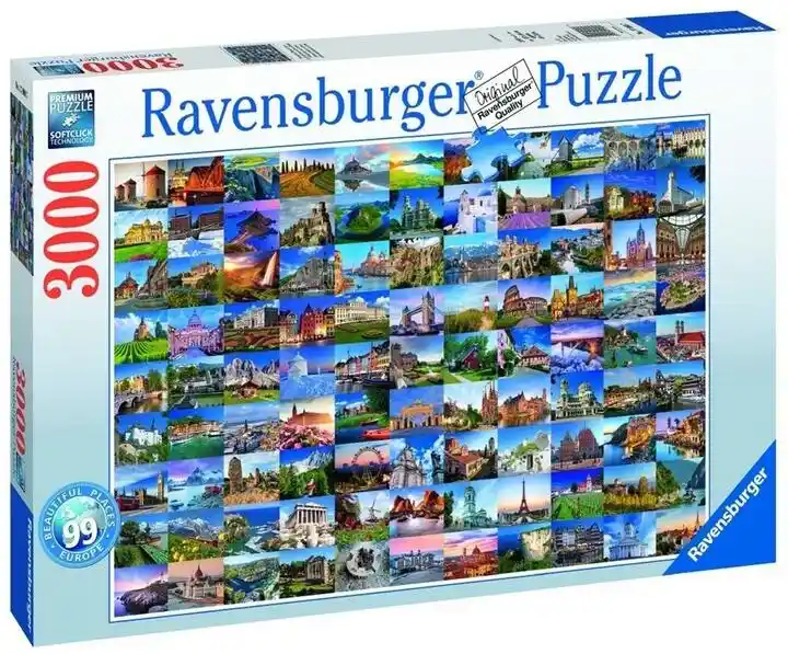 Ravensburger Puzzle 3000el 99 widoków Europy 170807