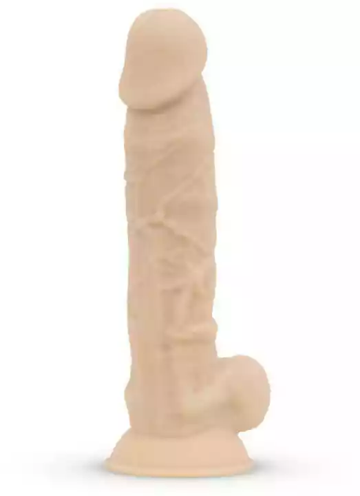 Real Fantasy Percy - zaciskane, realistyczne dildo (17,6 cm) - naturalne