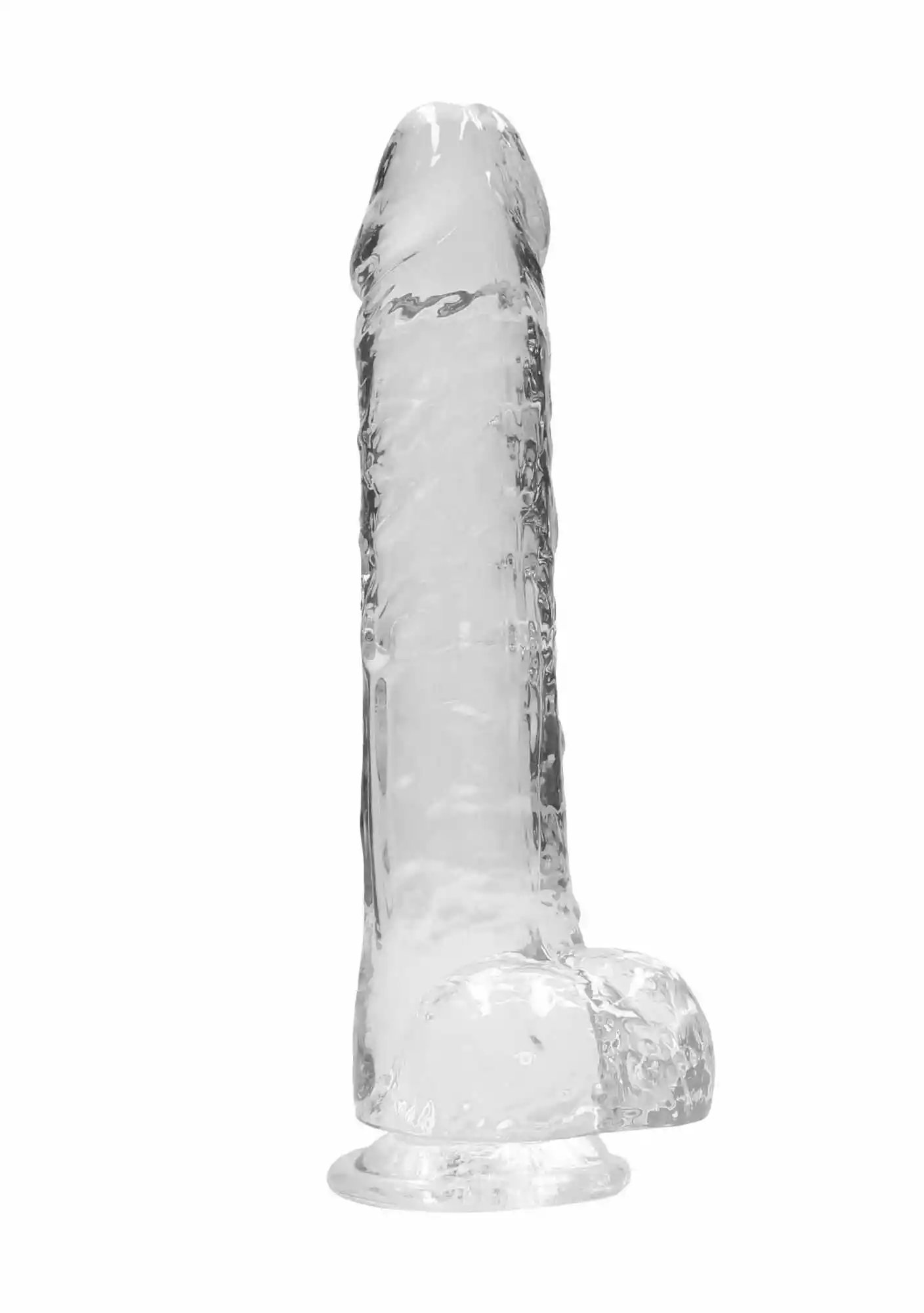 Realrock Realistic Dildo with Balls 10 25,4 cm Transparent