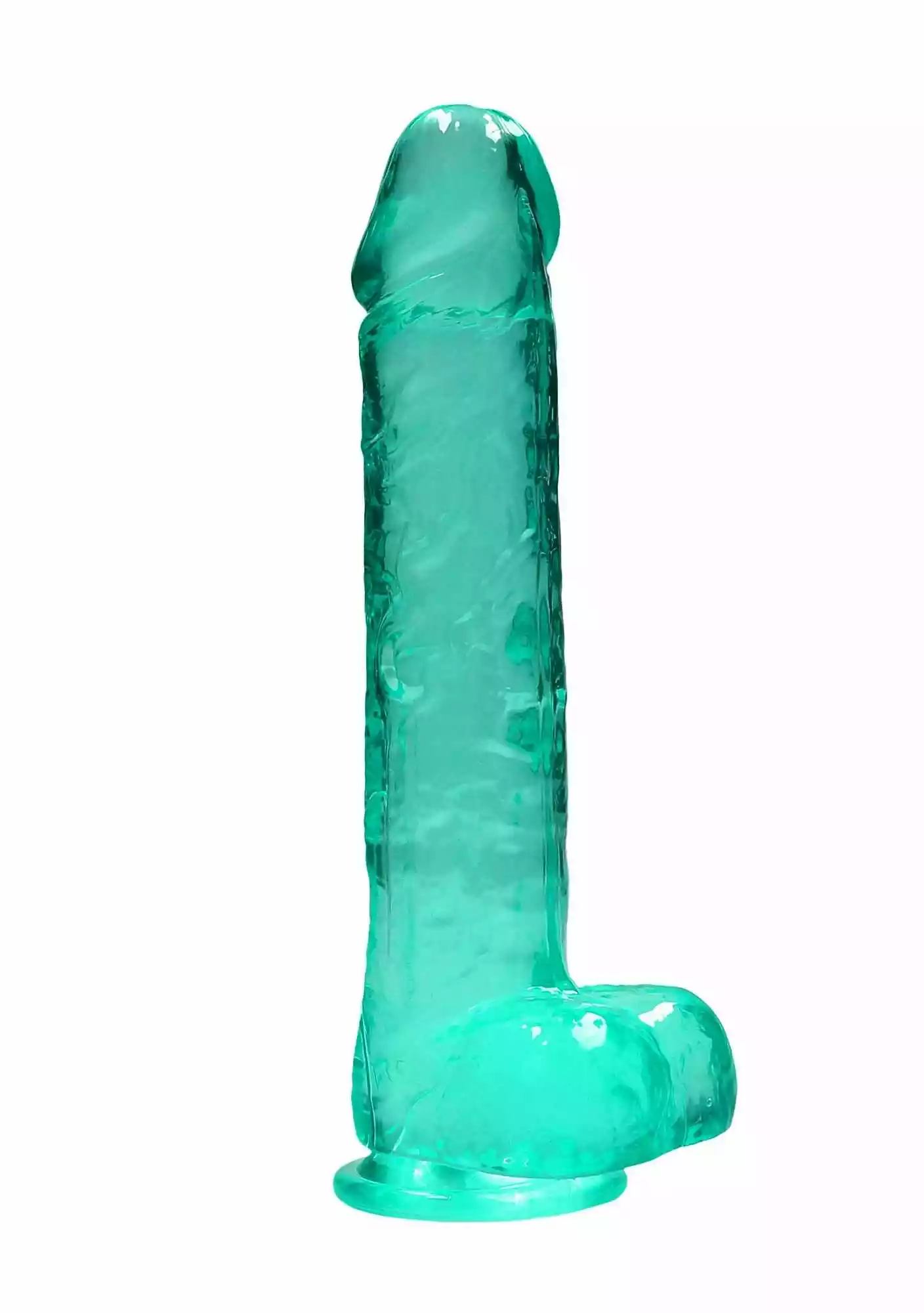 Realrock Realistic Dildo with Balls 10 25,4 cm Turquoise