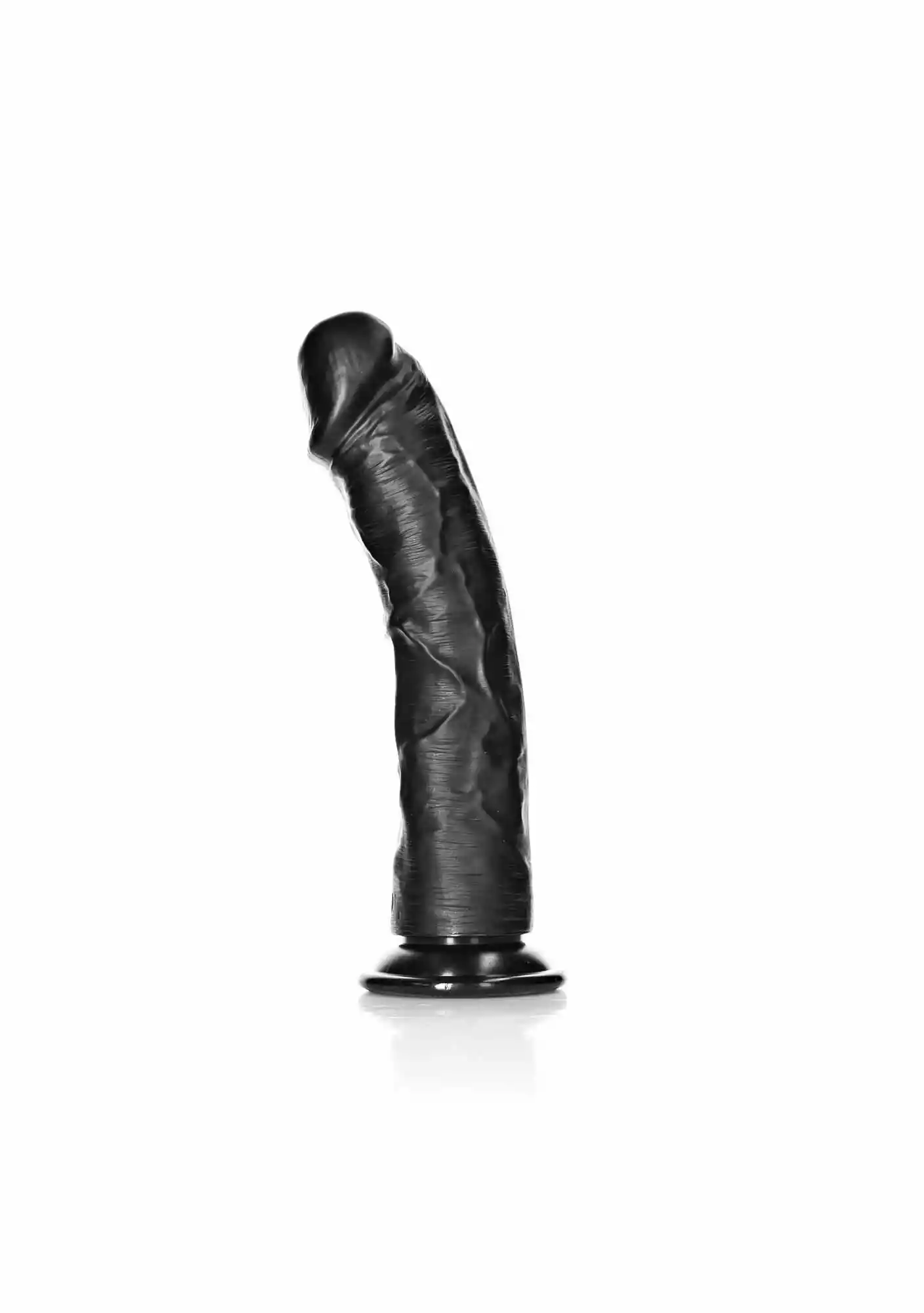 Realrock Zakrzywione Dildo Realistyczne na Przyssawce 25,5 cm Czarny