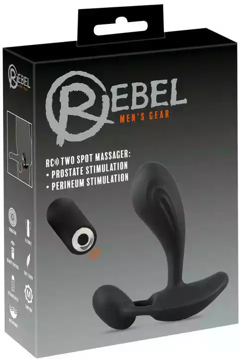 Rebel RC - wibrator prostaty 2 w 1 (czarny)