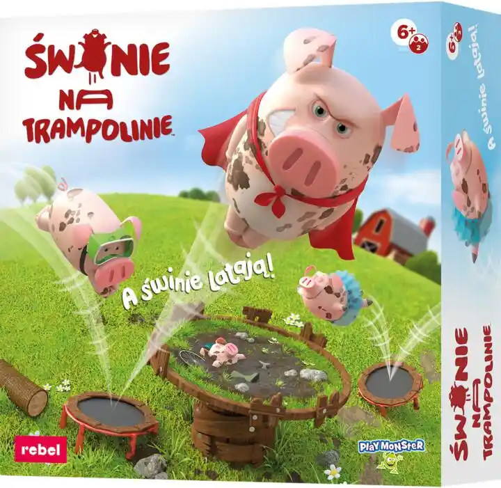 Rebel Świnie Na Trampolinie