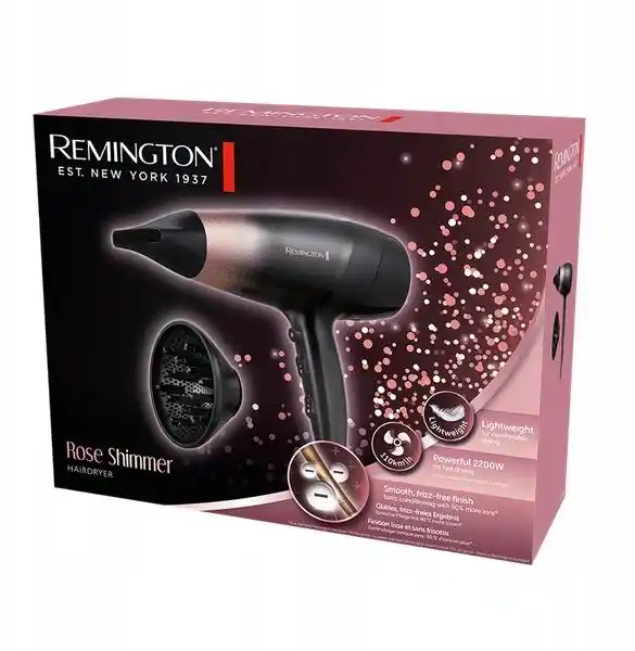 Remington Suszarka do włosów Rose Shimmer D5305 200W Jonizacja Zimny nawiew